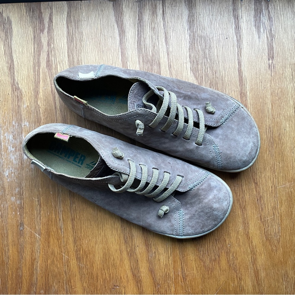 Camper Peu Alicante light brown suede lace up sneakers - Picture 5 of 8